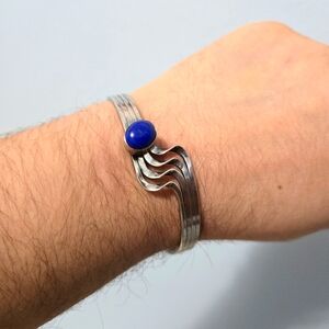 Modern Navajo Lapis Bracelet